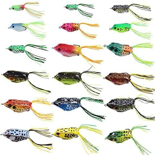 Croch Hollow Body Frog Lure Weedless Topwater Kit (18 Pcs) 6