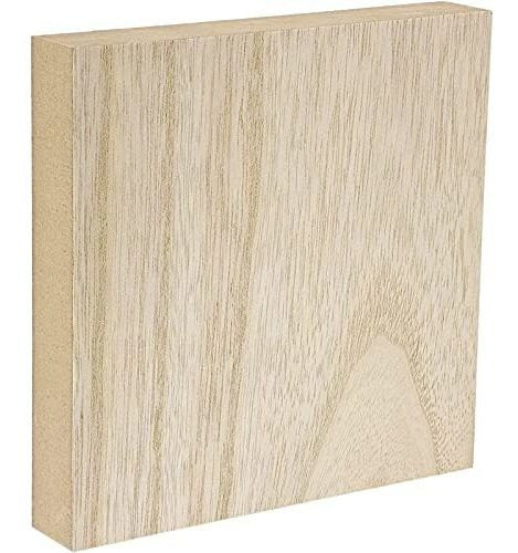 Unfinished Wood Squares for Carving and Crafts 15x15x2.5cm (x4) 5