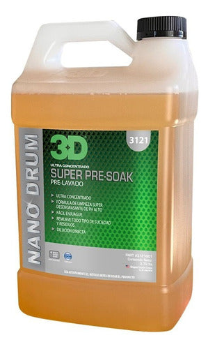 3D Pre Soak Shampoo Alcalino Descontaminante Detailing 4L 0