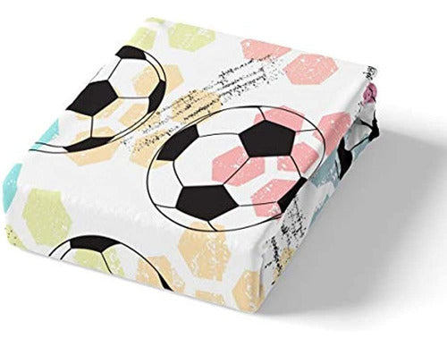 Juego De Ropa De Cama De Fútbol Para Niños, Funda De Edredón 2