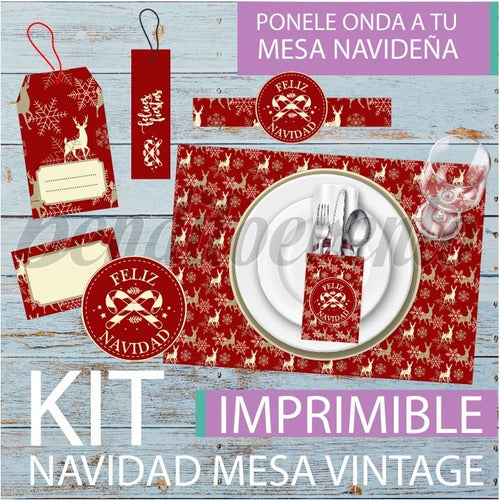 Bendito Evento Kit Imprimible Pack Portacubierto Posavaso Sitio Individual 1