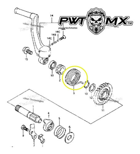 Resorte Patada Arranque Original Suzuki Rm 125 1990 - 2008 3