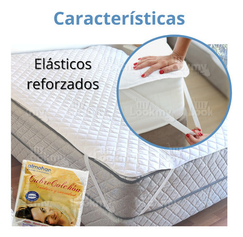 Almohar Protector Cubrecolchon Matelaseado Ajustable 2 Plaza 190x140 1