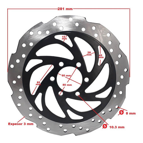 Disco De Freno Delantero Bajaj Rouser Ns 200 Yoyo - Um 1