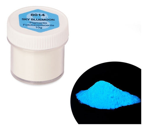 Pigmento Fosforescente Fluo Para Resina X 10 Gramos Azul Cla 1