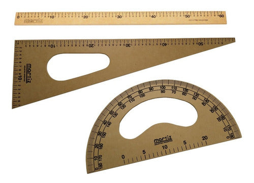 Martiz Square + Ruler 60 + Protractor 0