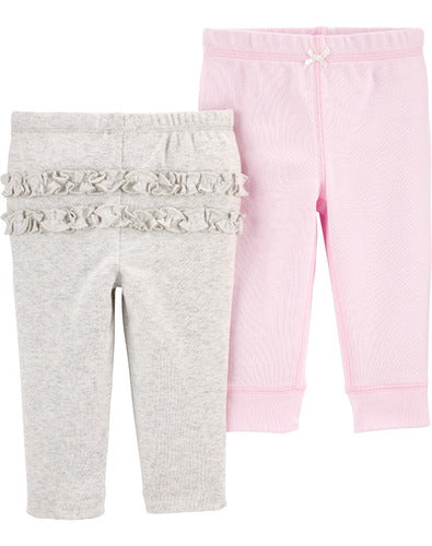 Carter's Pack of 2 Cotton Pants for Baby Girls 6