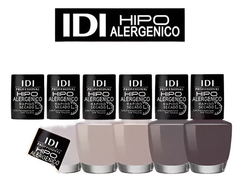 Idi Combo De 6 Esmalte Uñas Nude Hipoalergenico Perfumeria! 1