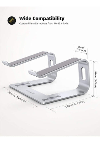 Lamicall Laptop Stand, 10 - 15.6 Inch/Silver 4