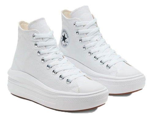 Converse Chuck Taylor All Star Move Hi White - White 2