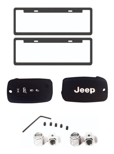 Valve Covers for Jeep + Key Cover + License Plate Cover Set 0