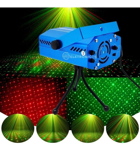 Laser Jogo De Luz Led Projetor Raios Holográfico 3