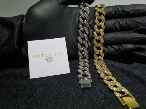 Cuban Chain Full Ice 15mm Gold/Silver 18k Diamonds 13