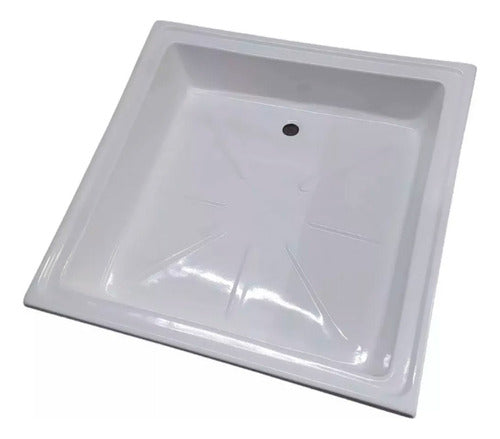 EKA.DRE Receptáculo De Ducha 80x80cm Fibra Reforzada Baño Blanco 1