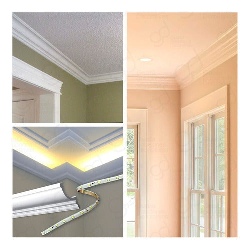 Atenneas Bliss BA60 Polystyrene Ceiling Wall Molding 2m 3