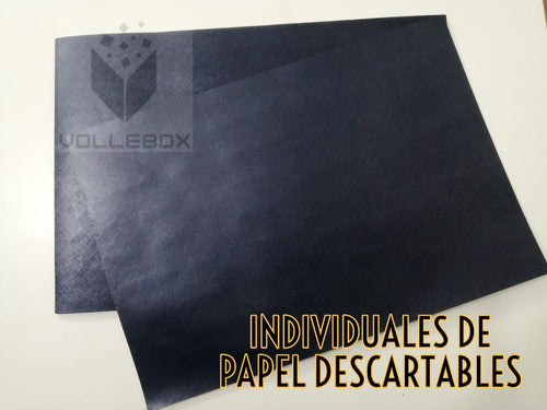 VOLLEBOX Disposable Black Tablecloths A3 x 100u 2