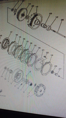 Original Yamaha Clutch Bearing Rodamiento Canasta Embrague Y New Crypton 110 Pieza 28 1