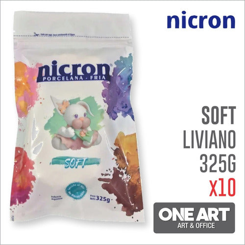 Nicron Porcelana Fria Soft X 325g Blanca X 10 Unidades 1