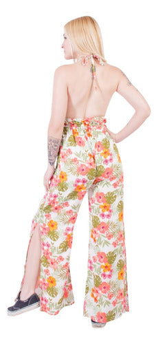 Melmar Long Palazzo Floral Print Jumpsuit with Open Back 6