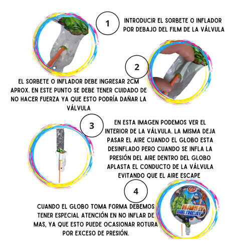 Inflador Doble Acción Para Globos De Latex Mylar Party Time 2