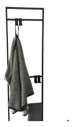 Minimalist Iron Coat Rack with Movable Hangers 0