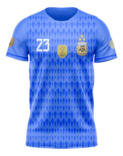 Blue Dibu Martínez Argentina 2023 3 Stars T-shirt 0