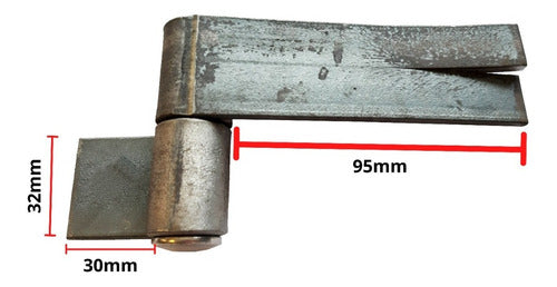 Provecom Bisagra Para Soldar Y Amurar | 32x5x30 Mm 1