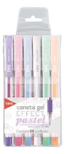 Caneta Gel Effect Pastel Com 6 Unidades 1.0mm - Tris 0