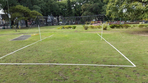 Cancha De Voley Portátil Con Red Fácil Armado 2