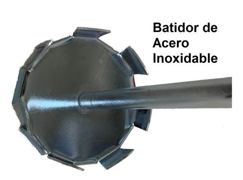 Mezclador Batidor Liquidos Acero Inoxidable De Laboratorio 5