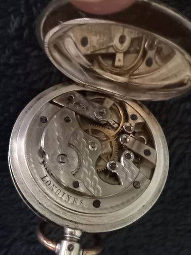 Reloj Antiguo Longines De Bolsillo, Plata Y Oro . Leer Todo 4