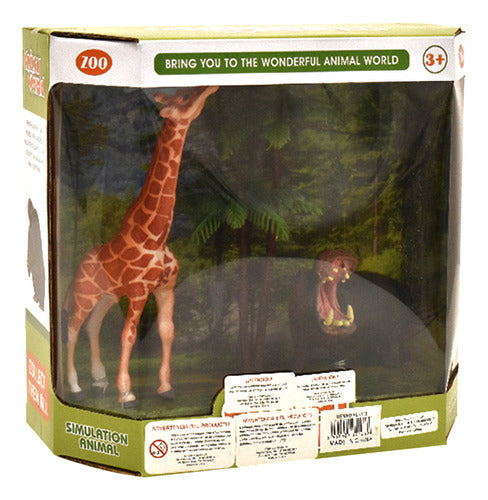 Set Colección De Animales De La Selva 2 Figuras En Plástico 1