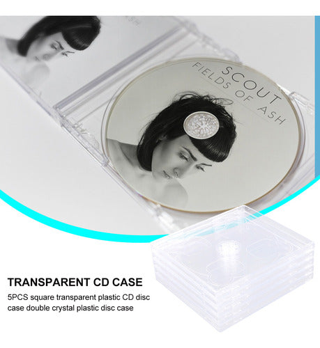 Estojo Único De Cd Transparente Para Joias, Disco De Cd, 5 U 3