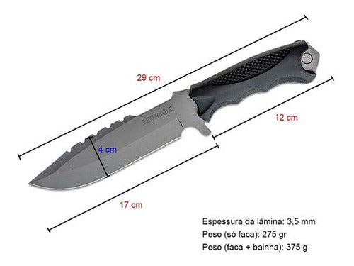 Faca Tática Schrade Extreme Survival Schf27 Com Bainha .. 2