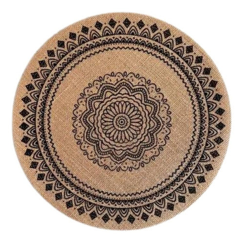 Modern Mandala Burlap Centerpiece Individual 38cm 26