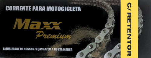 Corrente Maxx C/ Retentor Xv 250 Virago Emenda Clipe 520 114 0