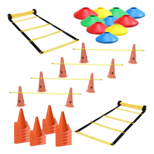 Soccer Training Kit with Cones, Ladder, and Hurdles - 86 Pieces 0