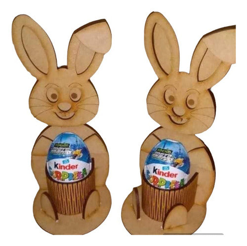 Set of 4 Bunny Egg Holder Kinder / Pencil Holder. Easter Gift 0