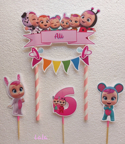 Lala Topper Personalizado Bebés Llorones, Cry Baby Adorno Torta 3