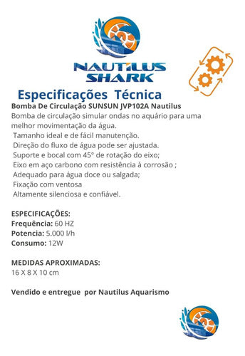 Bomba De Circulação  Sunsun 110  Jvp102a  Nautilus 3