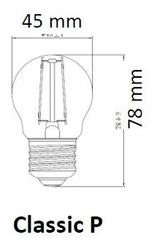 Osram Pack X2 Vintage LED Lamp 1906 Classic P 2.5W E27 2