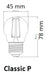 Osram Pack X2 Vintage LED Lamp 1906 Classic P 2.5W E27 2