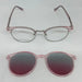 Izik Clip On Classic Pink Transparent Acetate Frames 2