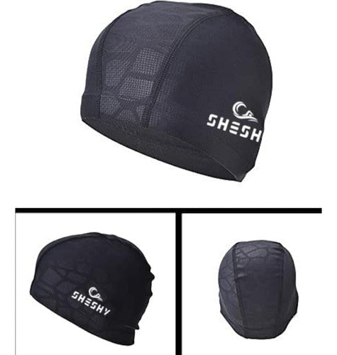 SheShy Swimming Cap, Flexible Nylon and Spandex Weave 4