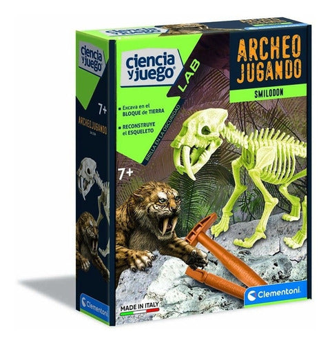 Clementoni Archeo Jugando Kit De Excavacion Smilodon 0