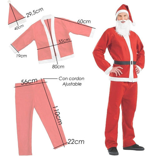 Todatucasa Santa Claus Complete Adult Costume with Hat 1