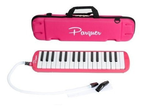 Parquer Pink 32-Note Melodica Semi-Rigid Eva Case 0