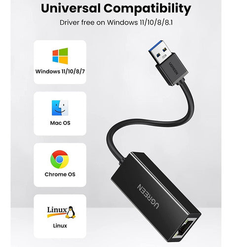 Ugreen Gigabit RJ45 to USB 3.0 Adapter Converter 5