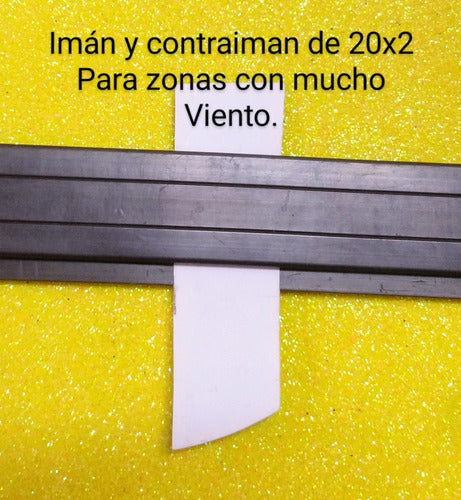 Iman Flexible Tira 20x2mm Cinta Magnetica Con Adhesivo 10mt. 2