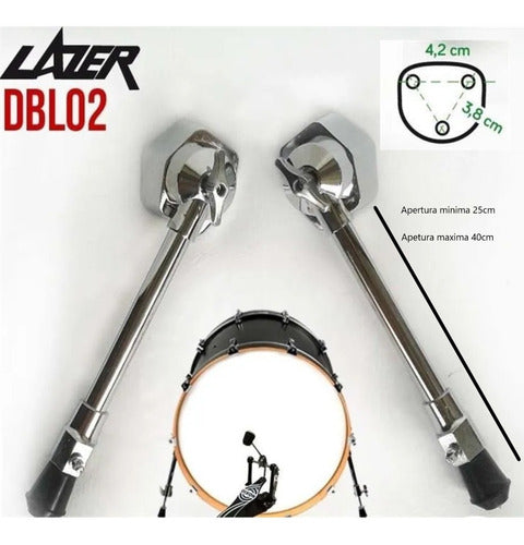 Pata Bombo Telescopica Lazer Dbl 02 X Unidad 2